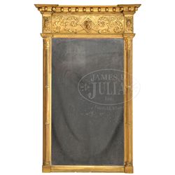 FEDERAL CARVED AND GILT WALL MIRROR.