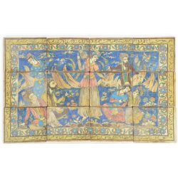 SET OF TWELVE PERSIAN TILES.