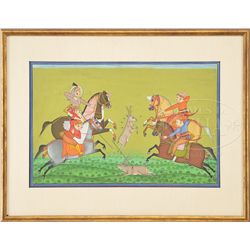 PAIR OF HUNT PAINTINGS
