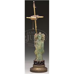 CARVED FLUORITE FIGURE.