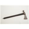Image 1 : Reproduction of an American Indian pipe  tomahawk with uncut bowl, simple casting and  wood shaft wi
