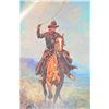 Image 1 : Color print by famed Western artist frank  Tenney Johnson (1874-1939) entitled "On the  Open Range" 