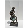 Image 2 : Bronze on stone base entitled “Little Sheep  Girl” approx. 22” in height with beautiful  patina and 