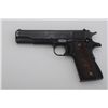 Image 2 : Re-worked Ithaca Model 1911-A1 semi-auto  pistol, .45 cal., 5” barrel, mat black  finish, checkered 