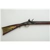 Image 1 : Flintlock full stocked Kentucky rifle,  massive approx. .68 caliber  43” octagon  barrel, lock marke