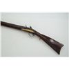 Image 2 : Flintlock full stocked Kentucky rifle,  massive approx. .68 caliber  43” octagon  barrel, lock marke