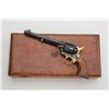 Image 2 : Colt SAA 125th Anniversary Edition revolver,  .45 cal., 7-1/2” barrel, blue finish with  gold accent