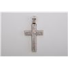 Image 1 : One magnificently fabricated diamond cross in  14k white gold containing 135 diamonds  weighing appr