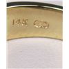 Image 4 : Classic 14 karat yellow gold ladies or gents  ring channel set with 11 round diamonds  weighing appr