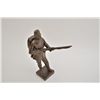 Image 1 : Cast metal statue of an Imperial soldier in  uniform with bolt action rifle, approx.  10-1/2” in hei