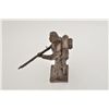 Image 2 : Cast metal statue of an Imperial soldier in  uniform with bolt action rifle, approx.  10-1/2” in hei