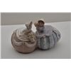 Image 1 : Lot of 3 small LLadro pieces including 2  swans and a pair of flower ladies, all in  fine condition 