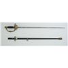 Image 1 : Presentation Model 1874 U.S. sword with metal  scabbard, etched blade, brass mountings in  overall v