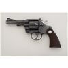 Image 1 : Colt Trooper Model DA revolver, .22LR cal.,  4” barrel, blue finish, checkered wood  medallion grips