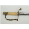 Image 2 : U.S. variant artillery style officer’s sword,  circa 1821-1853 with straight thin blade and  shield 