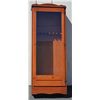 Image 1 : Beautiful solid redwood gun cabinet with  glass front and set up to hold 7 guns in  overall excellen