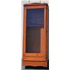 Image 2 : Beautiful solid redwood gun cabinet with  glass front and set up to hold 7 guns in  overall excellen