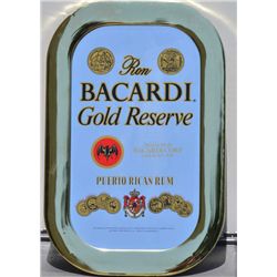 Bacardi Gold Reserve mirror advertiser in  very good condition approx. 21” x 14”.  Est.:   $50-$100.