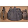 Image 2 : Lot of 3 military items as follows:  1.  Canteen with cup and cover, very good  condition, WW II era