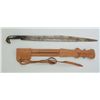 Image 1 : Mexican machete with leather sheath in  overall good condition; blade is inscribed  Todo Sera Vencin