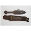 Image 1 : Indian-style knife and leather sheath in  early 19th Century style, made in the 20th  century; knife