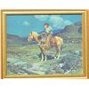 Image 1 : Framed original Frank Tenney Johnson print  entitled “Guardian of the Herd”, 1936; from  the Johnson