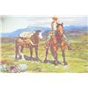 Image 1 : Color print entitled “Life on the Trail” by  noted Western artist Frank Tenney Johnson  (1874-1939) 