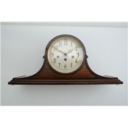 Seth Thomas mantle clock, wood body, approx.  20” wide, 7” deep and 9” in height; overall  good cond