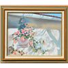 Image 1 : Framed print by Dorothy Bell of flowers,  approx. 21” x 25”.  Est.:  $75-$125.
