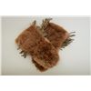 Image 3 : Pair of old beaver mitts with heavy fringe  and trade cloth lining; overall good  condition.  Est.: 