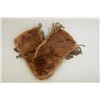 Image 4 : Pair of old beaver mitts with heavy fringe  and trade cloth lining; overall good  condition.  Est.: 