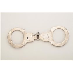 M.A. Gill handcuffs with key, nickel plated  in very good condition, made in Kansas City,  MO. and m