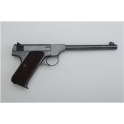 Colt Woodsman semi-auto pistol, .22LR cal.,  6-1/2” barrel, blue finish, checkered wood  grips, two-