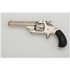 Image 2 : Smith & Wesson New Model 1-1/2 spur trigger  revolver, .32 cal., 3-1/2” barrel, nickel  finish, chec