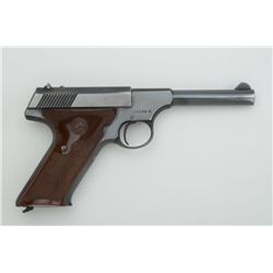 Colt Challenger semi-auto pistol, .22LR cal.,  4-1/2” barrel, blue finish, checkered brown  plastic 