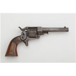 Allen & Wheelock spur trigger side hammer  revolver, .31 cal., 4” octagon barrel, wood  grips, #528.