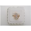 Image 1 : One ladies ring in 14k yellow gold diamond  cluster ring set with 13 diamonds weighing  approx 1.5ct