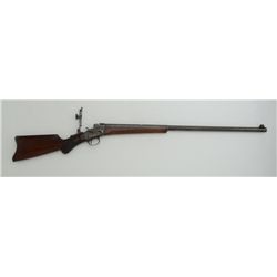 Remington-Hepburn single shot rifle, sleeved  to .32 cal., 30”  ½ round ½ octagon barrel,  blue and 