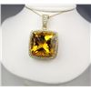 Image 3 : Spectacular 14 karat yellow gold ladies  custom made necklace set with a large citrine  weighing app