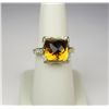 Image 1 : Exquisite 18 karat yellow gold ladies  designer inspired ring made by ‘CRISTINA’ set  with a custom 