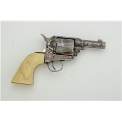 Colt SAA customized 1950-60’s to Sheriff’s  Model and engraved, #163772, blackpowder  frame, .45 cal