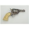 Image 1 : Colt SAA customized 1950-60’s to Sheriff’s  Model and engraved, #163772, blackpowder  frame, .45 cal