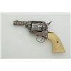 Image 2 : Colt SAA customized 1950-60’s to Sheriff’s  Model and engraved, #163772, blackpowder  frame, .45 cal