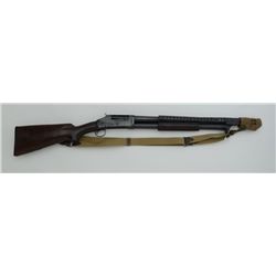 Winchester Model 1897 trench-style gun, 12  gauge, cylinder choke, 20-1/2” barrel with  ventilated b