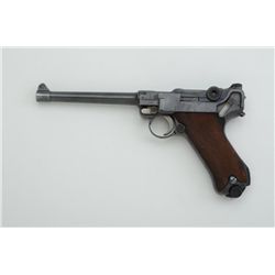 German Luger Model 1908 Navy “Crown M”  military proof semi-auto pistol, 9mm cal., 6”  barrel, milit