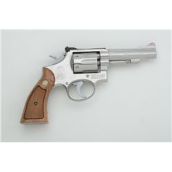 Smith & Wesson Model 67 DA revolver, .38  Special cal., 4” barrel, stainless, checkered  wood medall