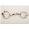 Image 2 : Cobb Detective handcuffs with key, nickel  plated in very good condition, swivel single  link; worki