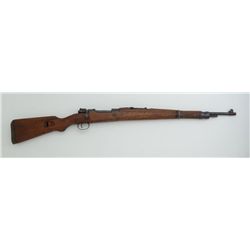 Mauser Model 98 bolt-action rifle, 7.92mm  cal., 23-1/2” barrel, military blue finish,  wood stock, 