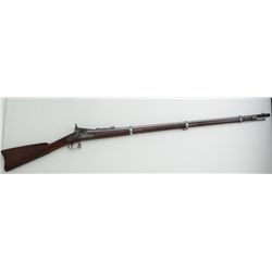 U.S. Springfield Allin conversion rifle,  .50-70 cal., 36-1/2” barrel, bright finish,  wood stock, #