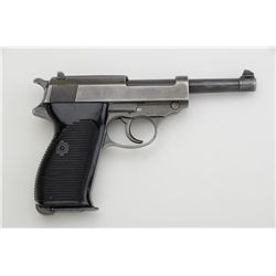 Mauser P-38 semi-auto pistol, 9mm, 4-3/4”  barrel, military blue finish, grooved black  military com